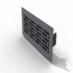 Решетка напольная / стеновая 300x150 мм (черная)