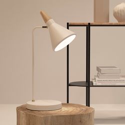 Лампа настольная Thor, Ø21х58 см, бежевая