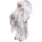 Дед Мороз - Лесовичок «Серебряная шуба» 30 см (без музыки)