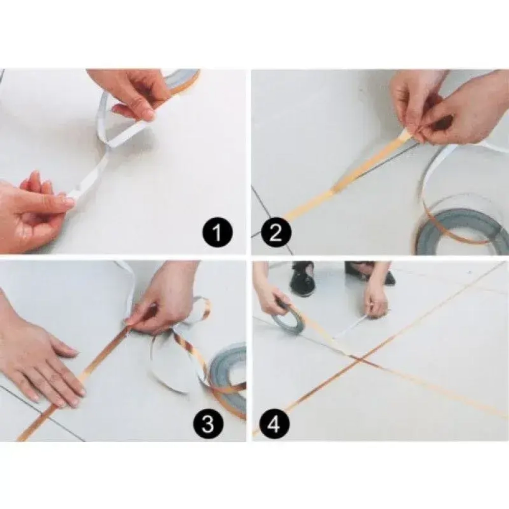 Лента межплиточная 0.5см,х35 м; золотистая