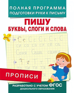 Подготовка к школе. Прописи. Пишу буквы, слоги и слова (Росмэн)