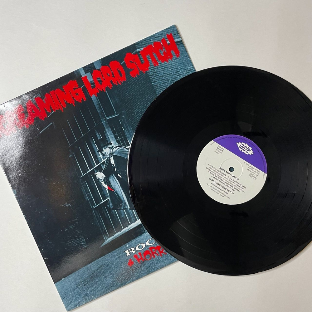 Винтажная виниловая пластинка LP Screaming Lord Sutch Rock and Horror (UK 1984)