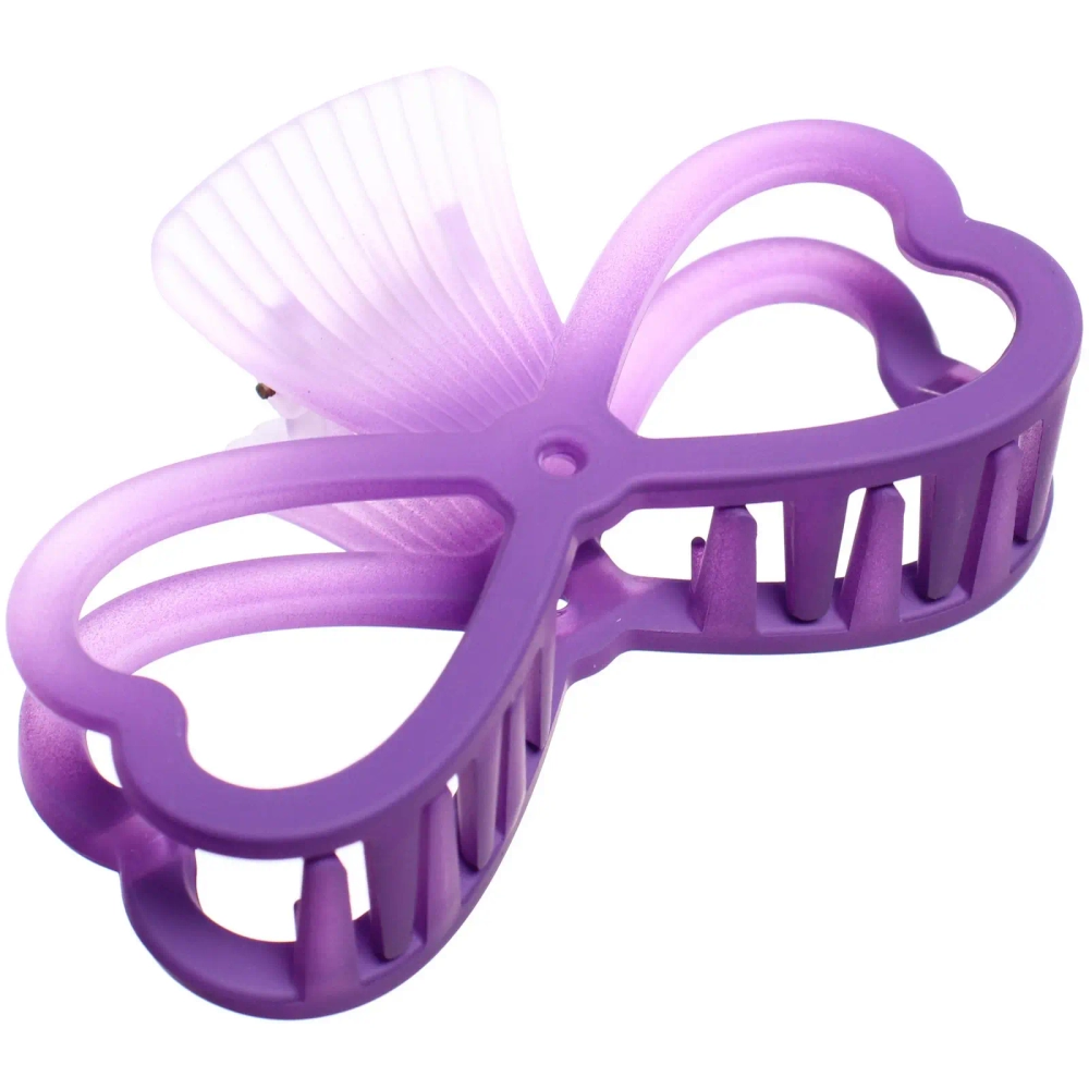 Заколка-краб для волос «Мон Ляруш», бантик, микс 6 цветов, 9,5см (Блистер)