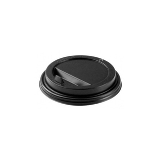 Крышка д/стакана 250мл D80мм д/гор.с закр.питейником Черная 1/100шт.