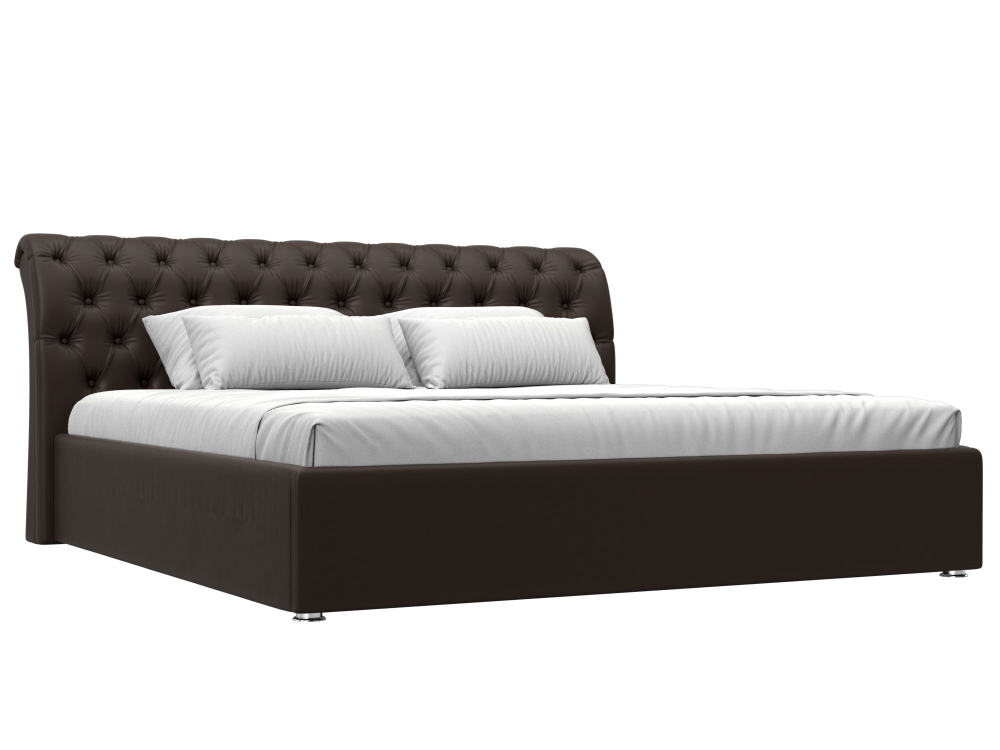 Кровать интерьерная Сицилия 200, Коричневый, Экокожа, 120900