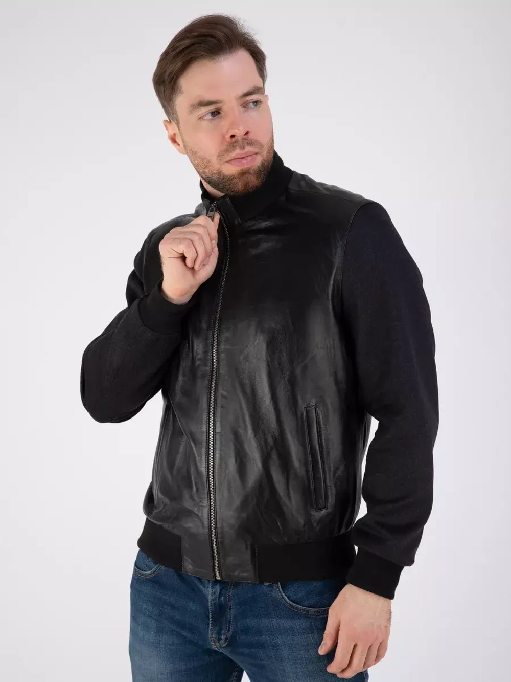 Куртка кожаная демисезонная Турция