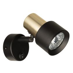 Citilux SAT CL505611 Спот поворотный с выключателем Чёрный+Золото