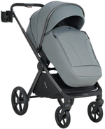 Детская коляска Pituso Teffy 4 в 1 с автокреслом Baesa Black с базой Blue Tea/Graphite
