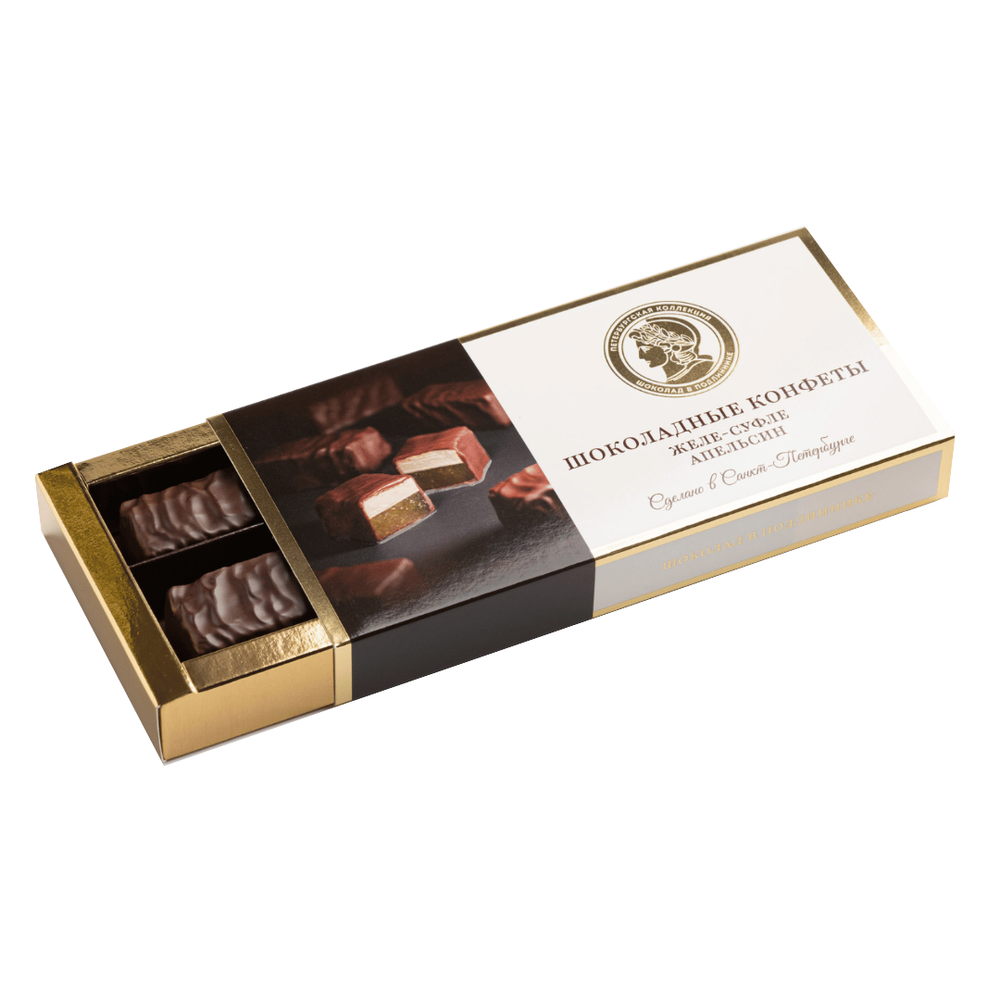 Конфеты Желе-суфле Шоколад Апельсин - Петербургская Коллекция 155 гр