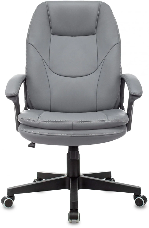 Кресло руководителя Бюрократ CH-868N серый эко.кожа крестов. пластик