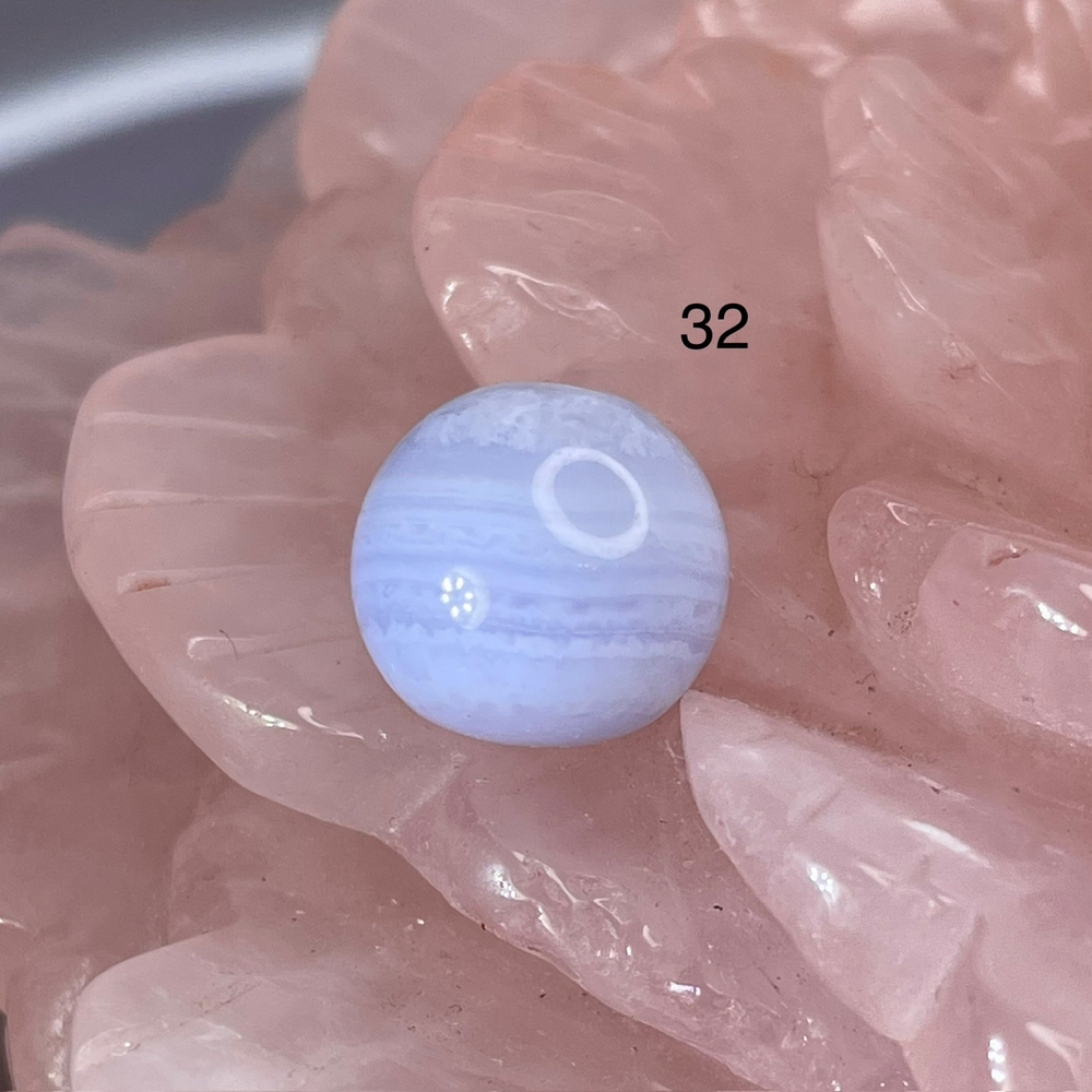 54642  Агат голубой Сапфирин Бусина 12,5мм