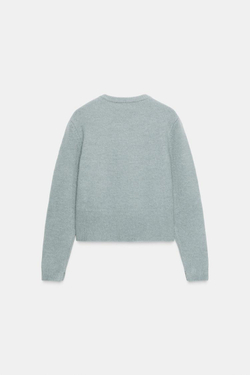 ZARА КАРДИГАН С ПУГОВИЦАМИ-ШАРИКАМИ, СЕРЫЙ/СИНИЙ