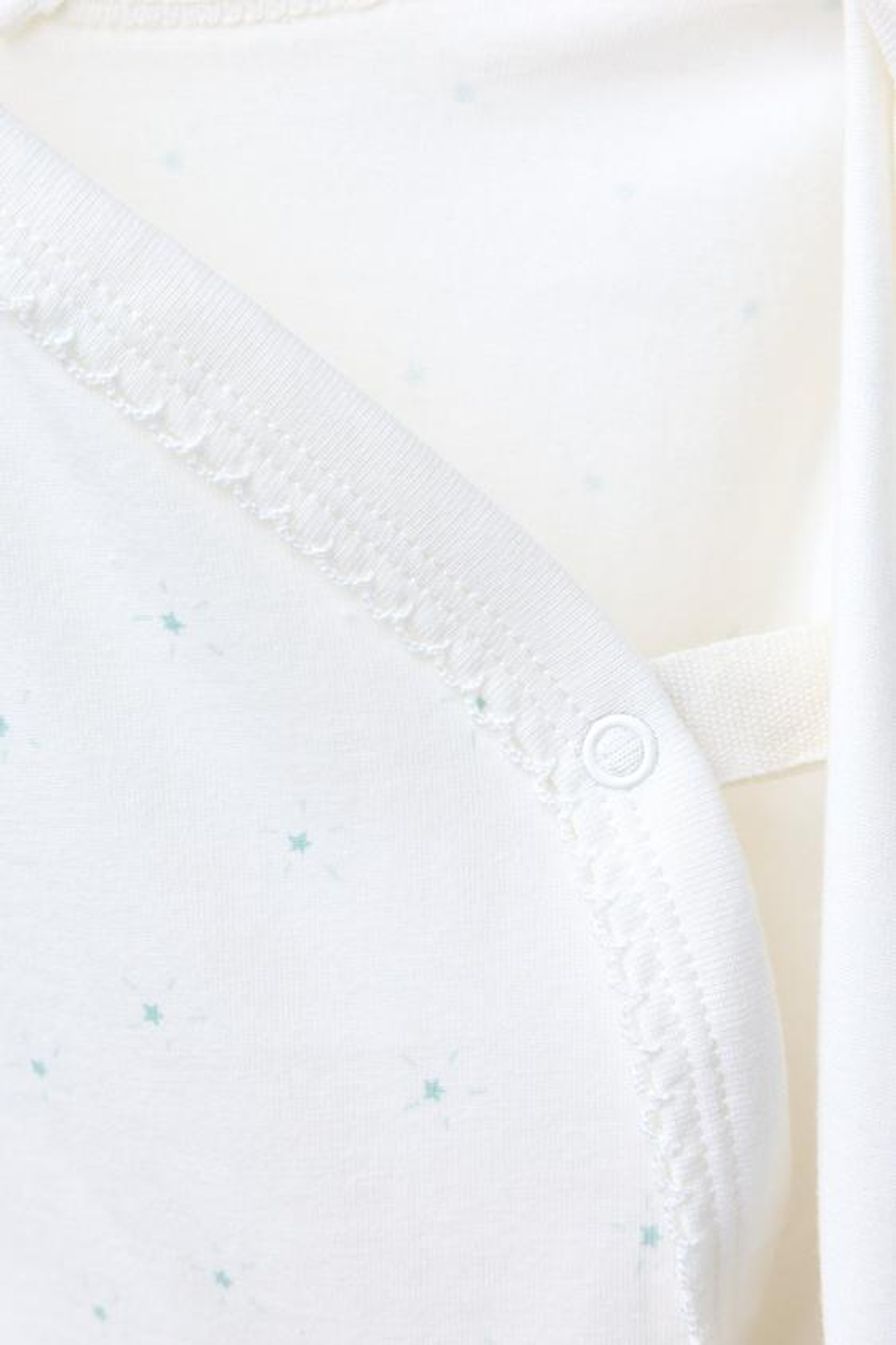 ZARA НАБОР ИЗ ТРЕХ БОДИ-КИМОНО СО ЗВЕЗДАМИ, ЦВЕТ МОРСКОЙ ВОЛНЫ