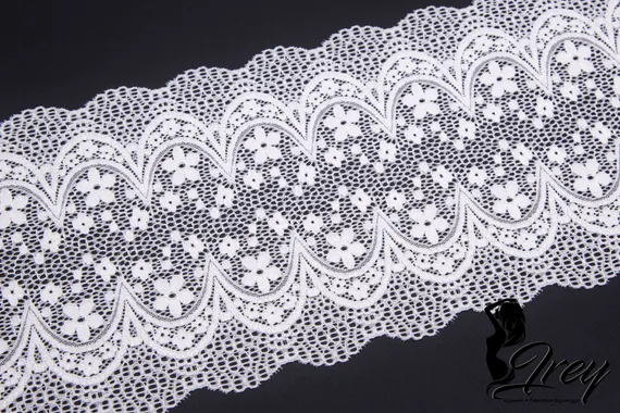 03-150 Кружево эластичное 18 см, белый