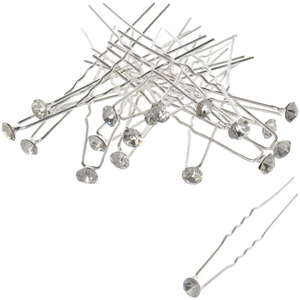 Шпильки для волос в тубе 20шт «Hair Beauty», стразик, цвет как на фото, d-0.5см