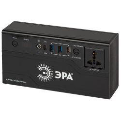 Портативная солнечная электростанция ЭРА ERAZS-01 (комплект), 200 Вт, 32400 мАч, Li-ion. Солнечная панель 50 Вт