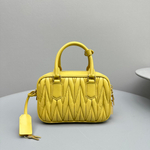 Miu Miu Matelasse Nappa Leather Top Handle Bag 19 cm