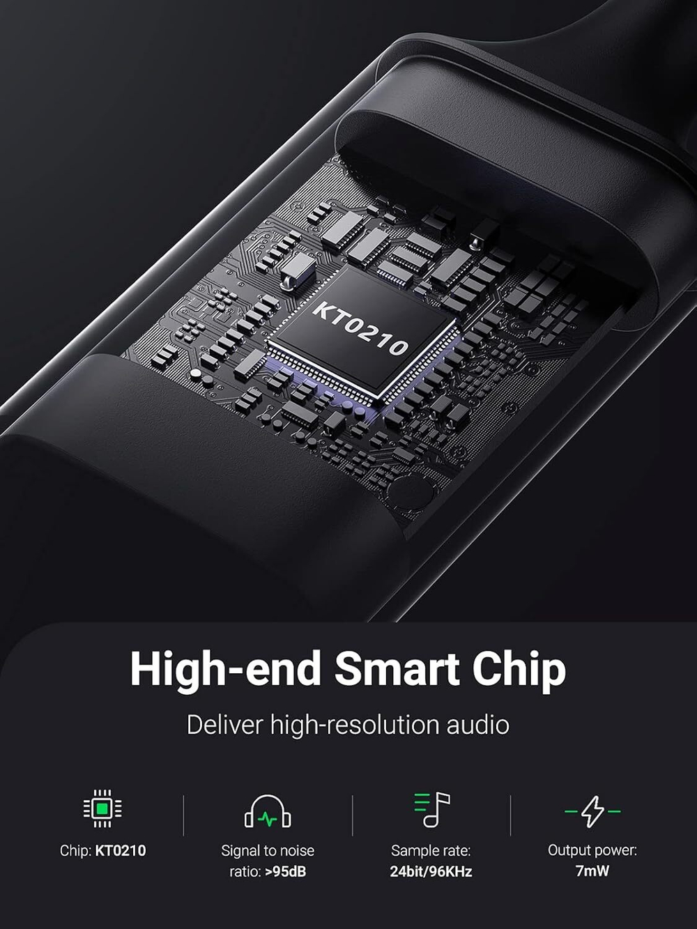 Кабель USB 2.0 на Audio 3.5mm, Mic & Ear, 4-pol OMTP/CTIA, UGREEN 30757