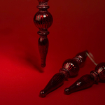 Украшение подвесное Сосулька (стекло), Н19х4х4см, красный