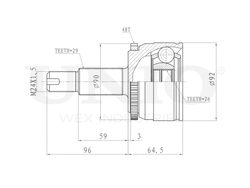 ШРУС внешний UNIO CVJ-20279