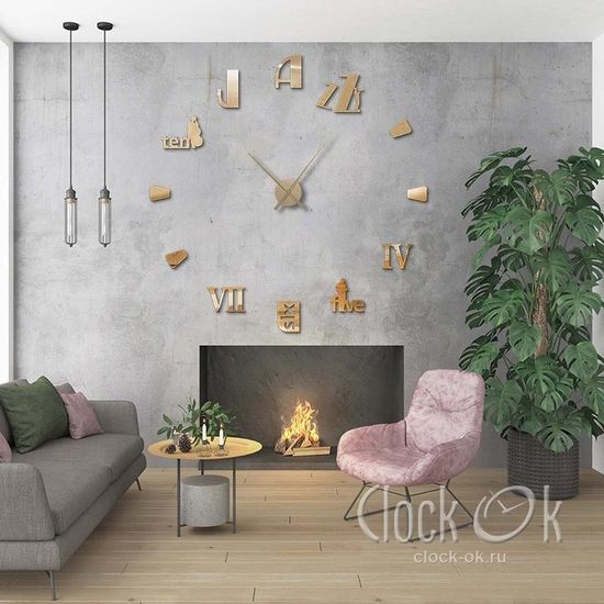 Настенные 3D часы Jazz