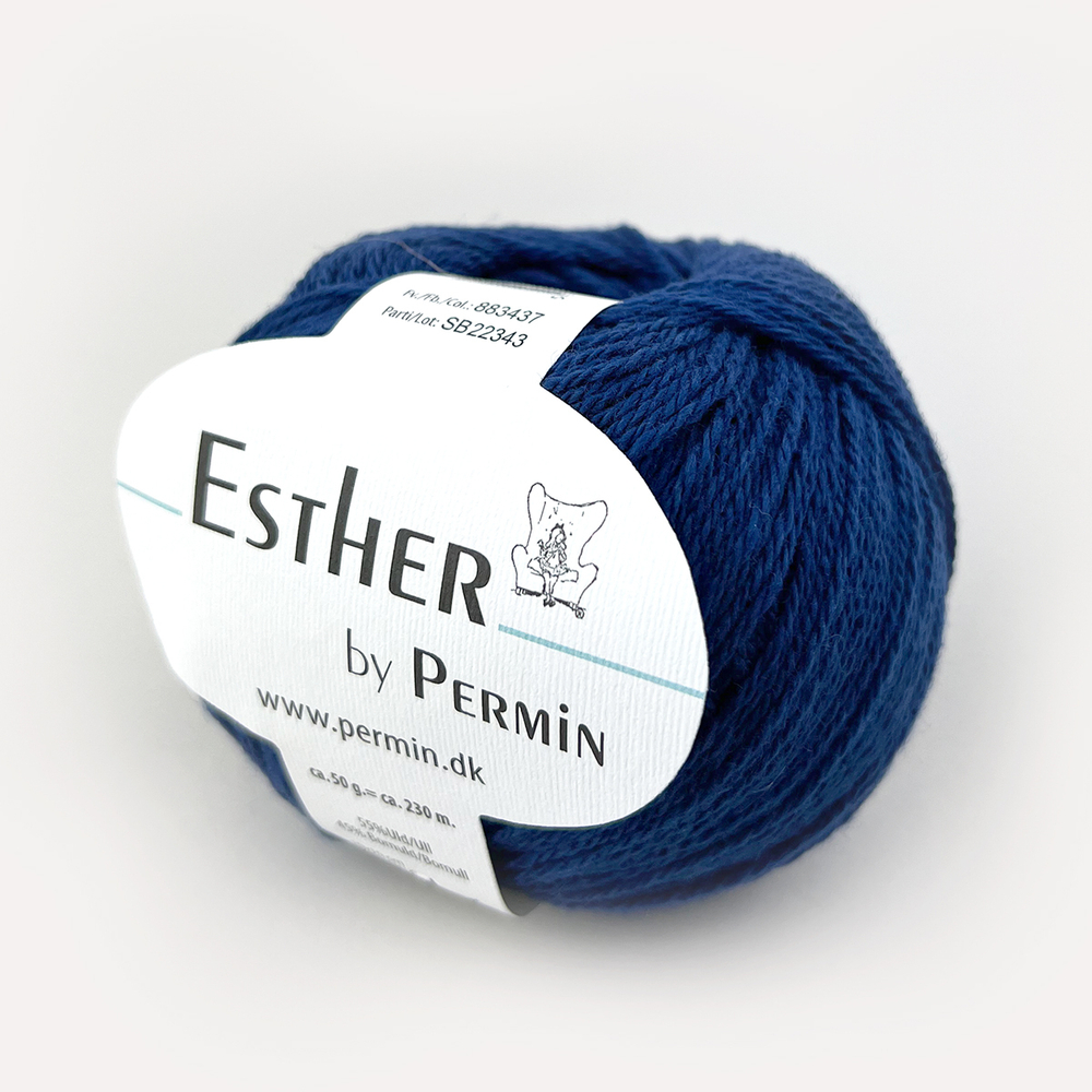 Пряжа для вязания PERMIN Esther 883437, 55% шерсть, 45% хлопок, 50 г, 230 м PERMIN (ДАНИЯ)