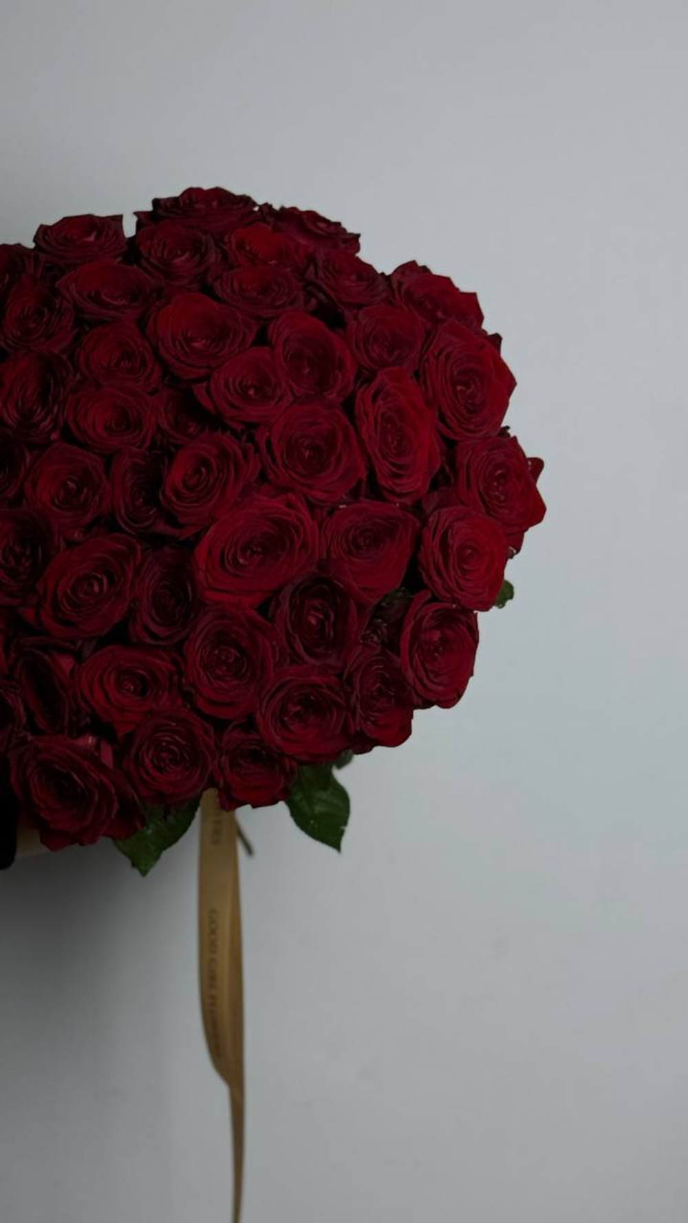 Охапка алых роз