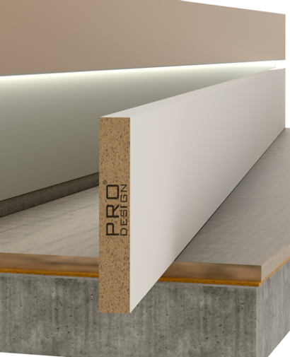 МДФ вставка для плинтуса Pro Design под покраску 2700х80мм