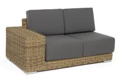 "Капри" модуль диванный правый с подушками, цвет соломенный