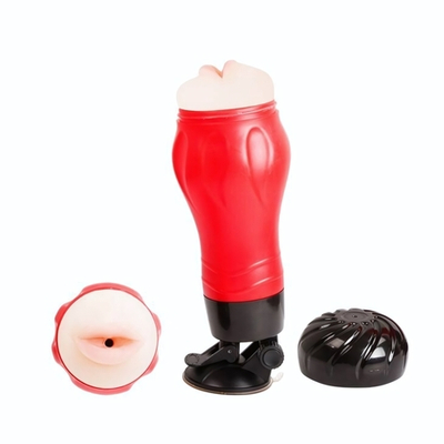 Мега-мастурбатор-ротик Flora (Цвет: красный)