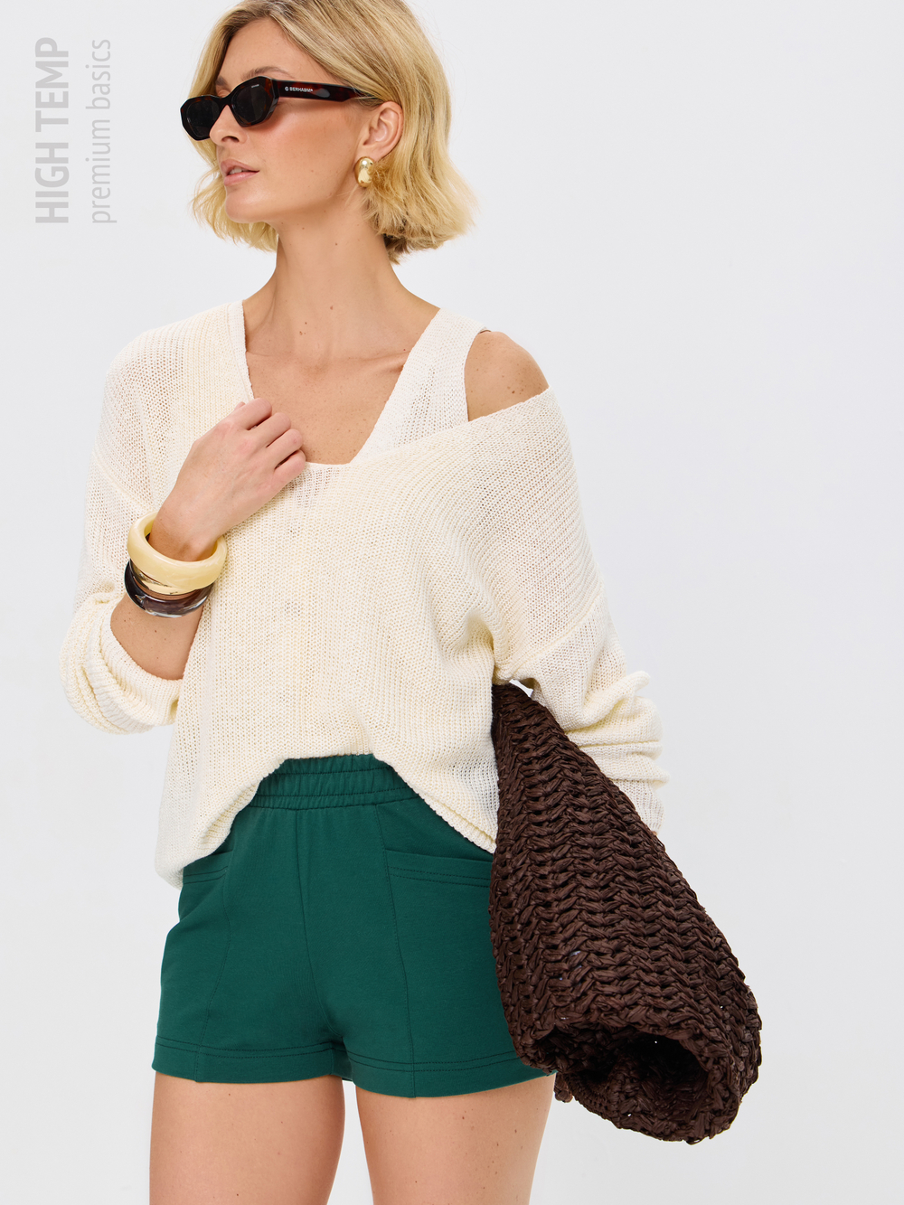 Экстра короткие шорты из футера