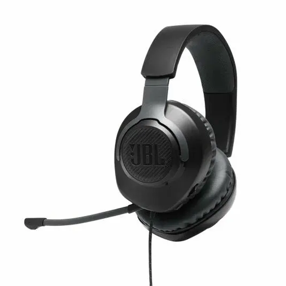 Компьютерная гарнитура JBL Quantum 100, черные, игровые наушники проводные