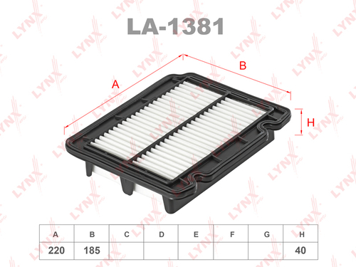Фильтр воздушный  LYNX  LA-1381