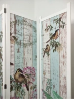 Ширма из массива дерева "Птички" 180см