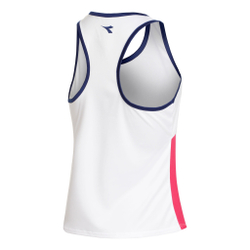 Женская теннисная майка Diadora Core Tank Top Women - White, Multicoloured