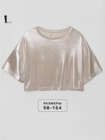 Футболка детская праздничная укороченная