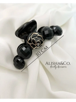 Крабик для волос Black Rose Черная роза