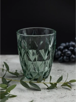 Набор стакан-тумблер для виски, 260 мл. 6 шт. Зеленые