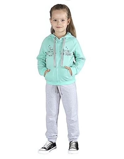 Комплект (куртка+брюки) р.98 сер.меланж+мятный Л1920-4806