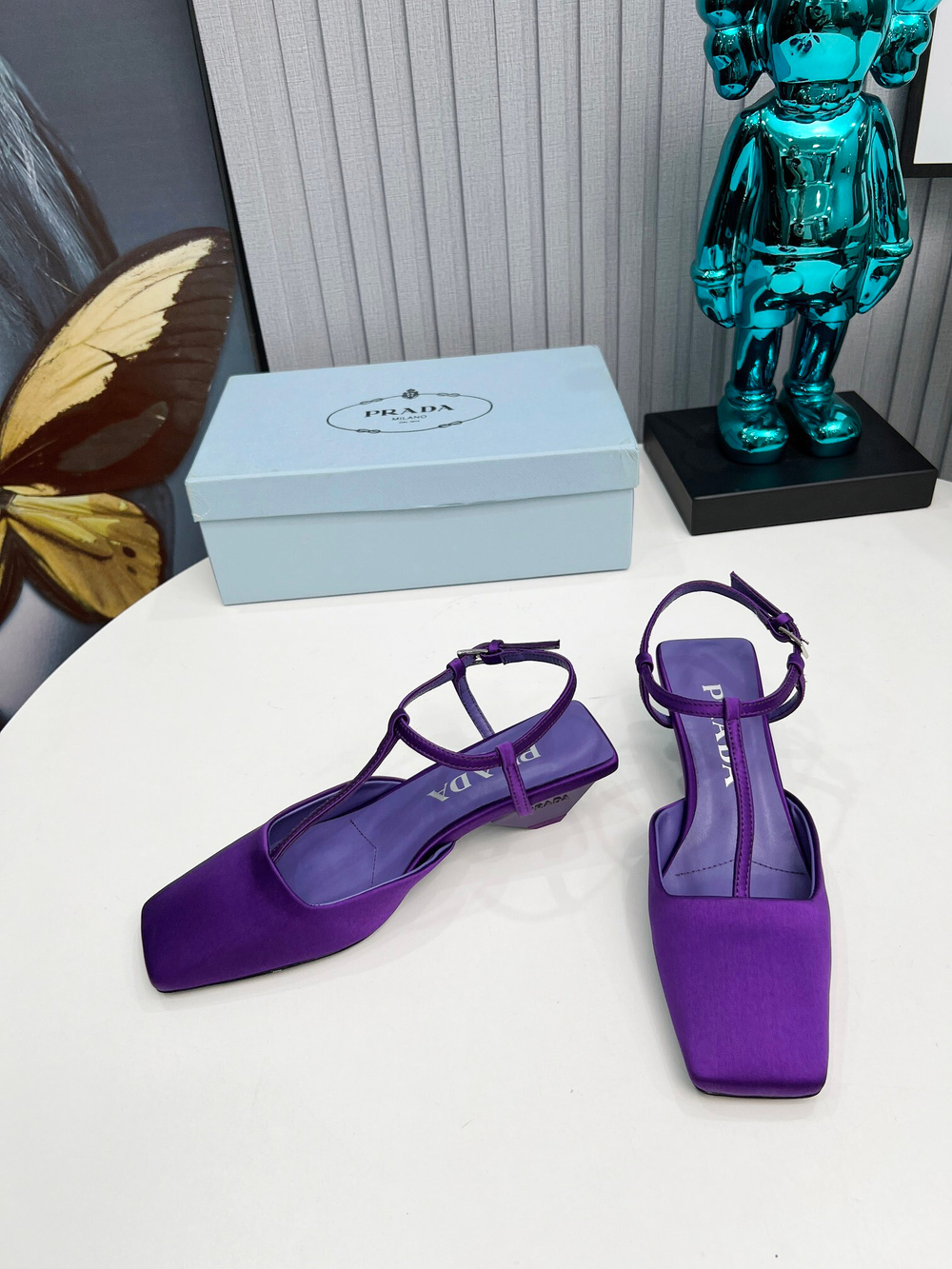 Prada Satin Slingback Pumps