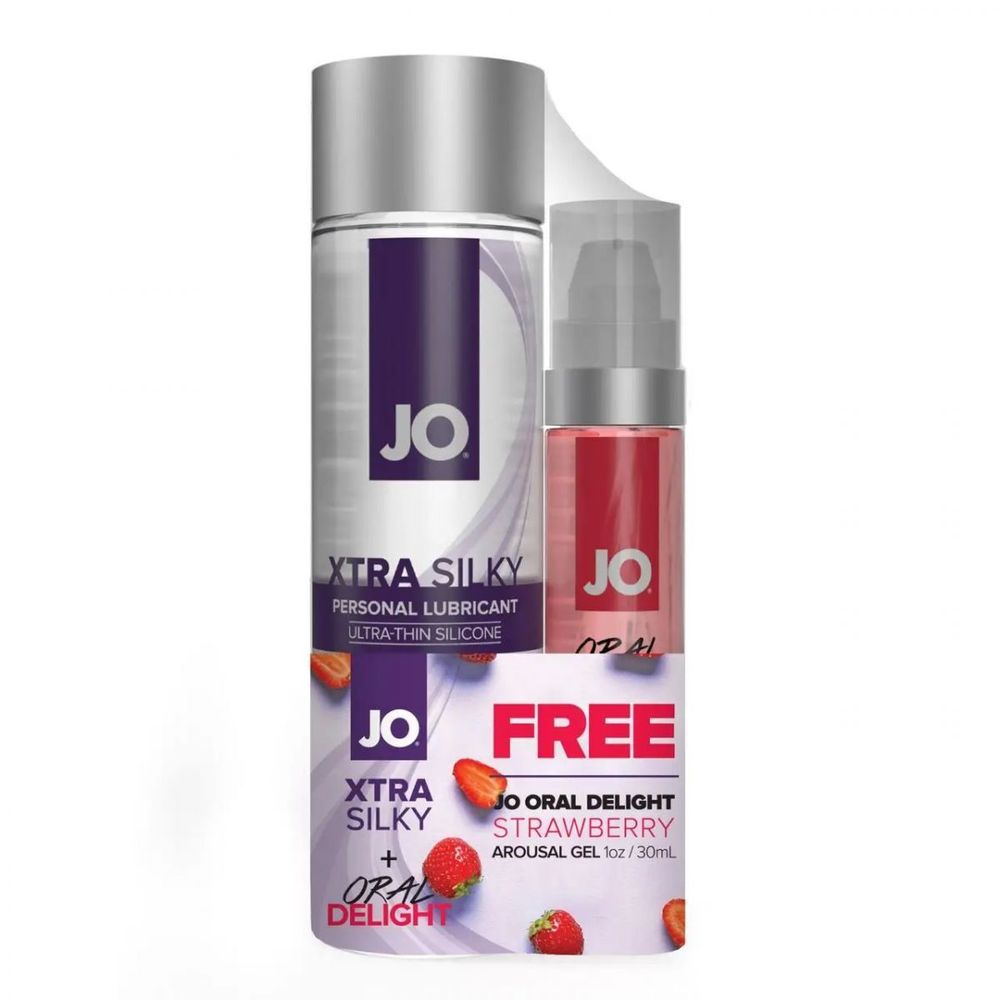 Набор лубрикантов System JO Xtra Silky &amp; Oral Delight Strawberry