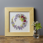 Картина из цветов “Гортензия и молочай”