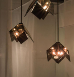 Pendant design lamp  MAXEDRON by Roll & Hill (Amber+Silver)