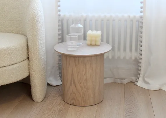 Столик Type D 40 см основание D 29 см (натуральный дуб)