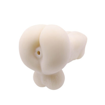 Мастурбатор с мошонкой и рельефом внутри Back Spirit (вторая кожа) (Цвет: телесный)