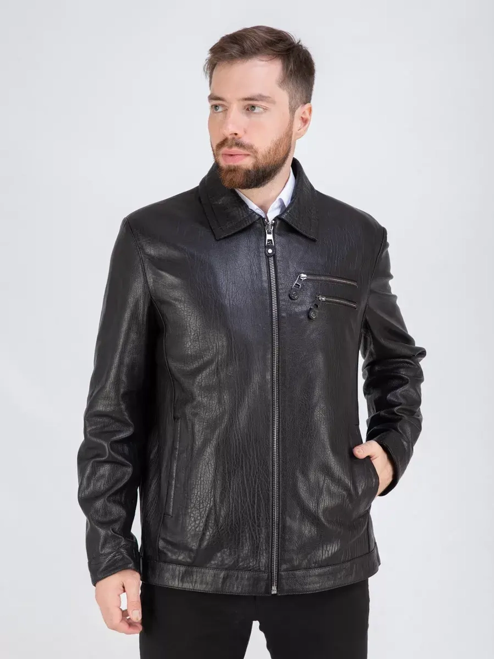 Куртка кожаная демисезонная Турция