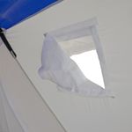 Палатка зимняя куб СЛЕДОПЫТ 1,5 х1,5 м, Oxford 240D PU 1000, S по полу 2,2  кв.м, цв. синий/белый