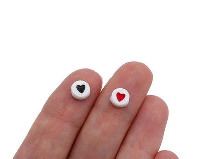 Бусины пластиковые Сердце