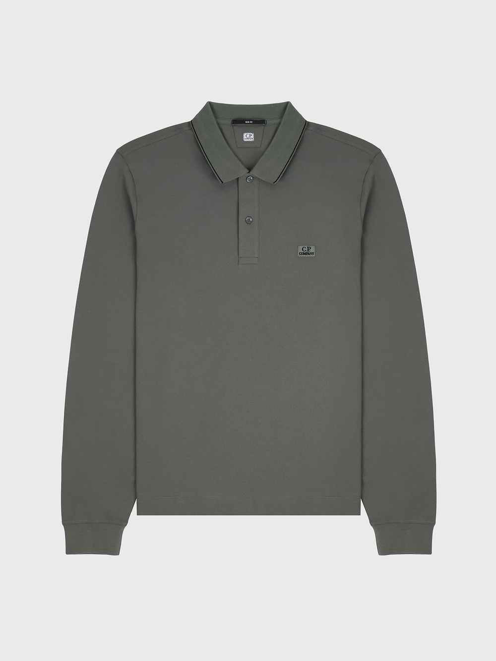 Поло с длинным рукавом C.P. Company Stretch Piquet Line Slim Dark Green