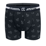 Темно-синие трусы-боксеры с принтом в виде акул (Размер: XL) (Цвет: темно-синий)